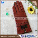 Elegant higest quality custom made fashion women dress sheep leather gloves