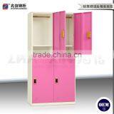 4-door Employee Steel Locker Stainless Metal Office Locker Furniture kd Structure Clothes Locker With Electronic Lock thumbnail-2