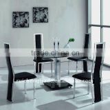 Elegant and modern glass dining table