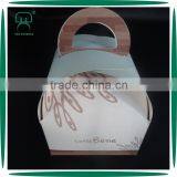 Hot Sale Fancy Small Cardboard Cake Packaging Box With Handle
