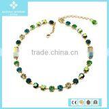 Yiwu Elegant Green Shine Crystal Copper Chain Necklace 2015 thumbnail-5