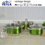 6 Pieces Green Cooking Pot/nontoxic Cookware/casserole Dish thumbnail-1
