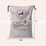 Fast Shipping Wholesale Santa Sacks White Red Bag With Drawstring Wholesale Santa Sacks thumbnail-2