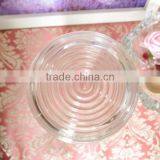 500ml Round Line Shape Clear Glass Material Candle Holder thumbnail-3