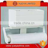 Multifunctional Paper Tissue Towel Holder Storage Box With Cling Wrap Holder thumbnail-1