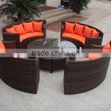 Round Rattan Outdoor Dining Set thumbnail-1