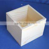 2015 Simple New Square Unifnished Pine Wooden Pen Pot thumbnail-1