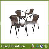 Flash Furniture Rattan Restaurant Stack Chair Dark Brown thumbnail-1