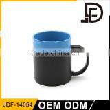 Drinkware Porcelain Matte Finish Coffee Mug, Black Ceramic Coffee Mugs thumbnail-1
