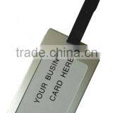 SILVER LUGGAGE/BAGGAGE/SUITCASE/BAG ID/NAME/ADDRESS ALUMINUM LUGGAGE TAG