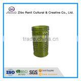 Green Ribbed Wholesale Recycled Glass Jars for Candle Making thumbnail-1
