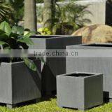 Grey/black Polystone Planter, Durable Fiberstone for Home and Garden thumbnail-1