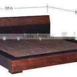 Dual Tone Finish Wooden King Size Bed thumbnail-1