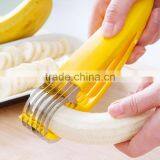 Hot Wholesale Plastic Kitchen Tool Vegetable Fruit Cutter Banana Yellow Slicer Chopper thumbnail-4