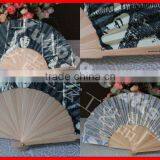 Environmental and Cheap Hand Folding Wood Fan thumbnail-1