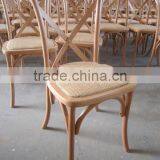 Cross-Back Light Brown Oak Banquet Party Chair thumbnail-4