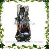 Decription From Eruope Indoor Small Artificial Two Layers Waterfall Fountain With Lights for Sale thumbnail-1