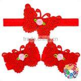 Beautiful Flower Pattern Barefoot Sandals With Headband Factory Cheap Wholesale Baby Sandals thumbnail-6