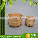 100% Natural Coloured Bamboo Wicker Fruit Baskets With Net Cover