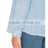 2016 Latest Girls Linen Shirt Fashion Design OEM Service thumbnail-4