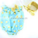 High Quality Fashion Baby Clothes Bubble Romper Boutique Newborn Bella Jumpsuit With Headband thumbnail-6