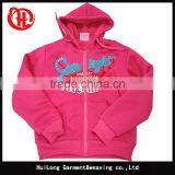 Fleece Shell Zipper up Hoodies Lady Hoody Jacket With Sherpa Lining thumbnail-4