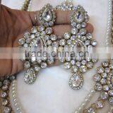 PEARL Gold Plated LONG Necklace EARRING Set thumbnail-5