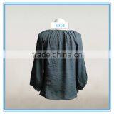 New Style Vintage Ethnic Embroidery Blouse Tie Neck Wholesale Clothing thumbnail-2