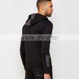 2017 Custom Cotton Balck Track Men Jacket With Hoodie thumbnail-3