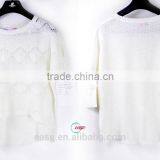 China Wholesale 100% Silk White Women Jumper Sweater thumbnail-2