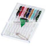 Pocket Pre-Threaded Sewing Kit - Has 10 Pre-threaded Needles With Assorted Thread Colors, 2 Buttons and a Safety Pin thumbnail-2