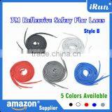 Flat Custom Logo Shoelaces - Reflective Cheap Shoelaces - Flat Light Reflecting Safety Shoelaces thumbnail-1