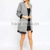 Sexy Fashion New Popular Comfortable Jersey Lace Trim Robe for Lady thumbnail-5
