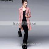 Girls Korean Wool Double Fleece Thin Fabric Midi Long Luxury Coat Manufacturer thumbnail-4