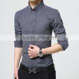 2016 NEW Arrive Coming Shirt for Men Turn up Collar Button up Contrast Color Vivid Green Heart Printing thumbnail-3