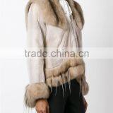 Guangzhou Shandao High Fashion Wholesale Cheap Long Sleeve Women Raw Modern Mink Fur Coats thumbnail-3