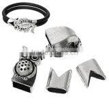 Hook Clasps Bracelet End Bar With Slider For Leather Bracelet Owl Halloween Antique Silver 19mm X13mm 13mm X12mm thumbnail-3