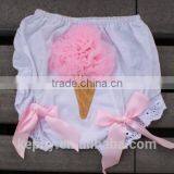 Baby White Bloomers With Chiffon Ruffle Kids Underwear