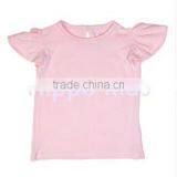 New Fashion Perfect Pink Angel-sleeve Top Latest Fancy Tops Girls New Model Shirts Toddler Tops thumbnail-1