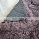 YR915 Genuine Mongolian Lamb Fur Blanket/Warm Winter Room Footcloth thumbnail-5