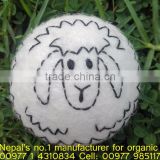 Nepal felt laundry dryer ball/ artwork organic soft felted dryer ball/Wool hand made felted dryer balls