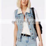 Hot Sale Unique Design Sleeveless Jean Jackets for Girls Wholesale China thumbnail-3