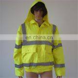 Security Protection Roadway Safety Waterproof Oxford Fabric Yellow Good Quality on Sale EU Market High Visibility Jacket thumbnail-3