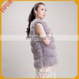 Wholesale Fashion Animal Light Grey Fox Fur Vest thumbnail-3