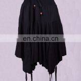Black Skirt With Lace Design Waist Bohemian Skirt HHCS 137 B