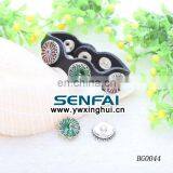 Real Leather Button Bracelet Enamel Alloy Cap Charms Snap Press Button Leather Bracelet
