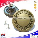 20mm Jeans Metal 3D Buttons, Brass Button And Rivet For Denim, Jackets