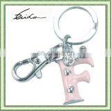 FASHION CRYSTAL ALPHABET LETTER F KEYCHAIN WHOLESALE