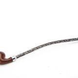 410mm Length Wooden Resin Long Tobacco Pipe with Small Brown Round Head