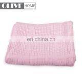 Low Price Cotton Knit Baby Air-conditioner Soft Knitted Throw Muslin Swaddle Blankets Bamboo Blanket for Kids thumbnail-4